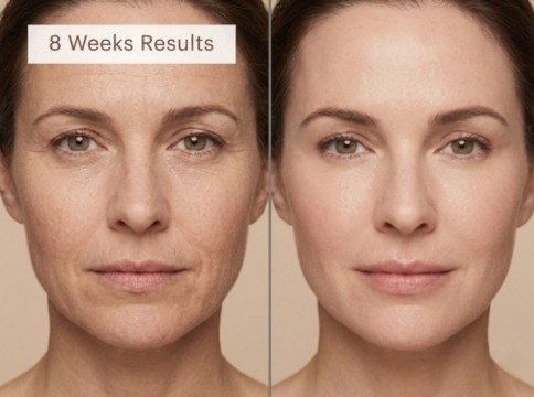 Wrinkle reduction before and after