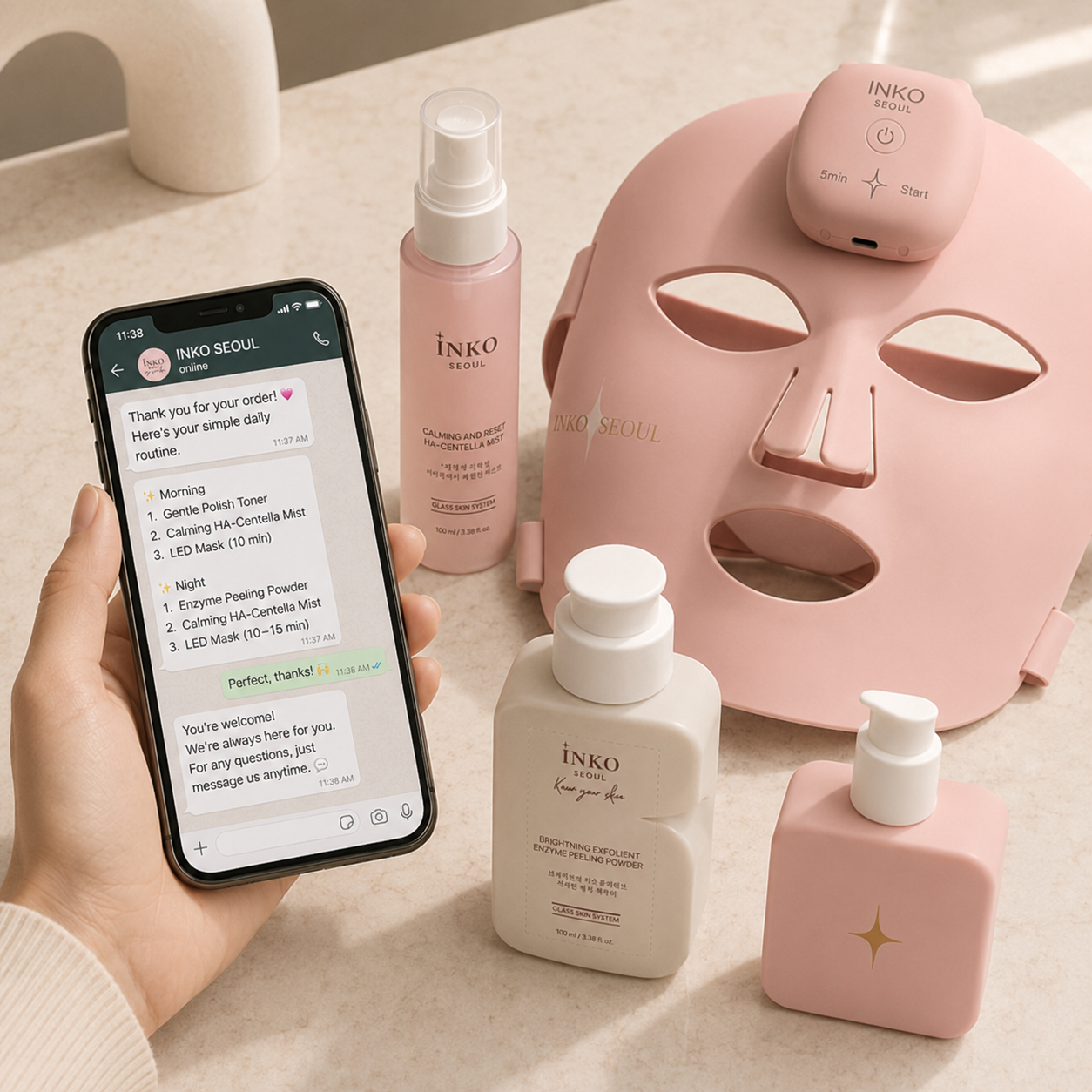 INKO SEOUL LED Mask skincare support